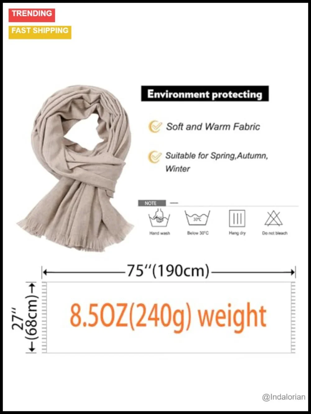 Extra Large Soft Cashmere Feel Pashmina Shawl Wrap for Evening Dresses